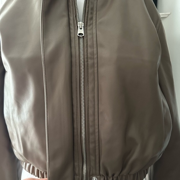 Abercrombie & Fitch Women's Taupe Bomber Jacket - Picture 8 of 8